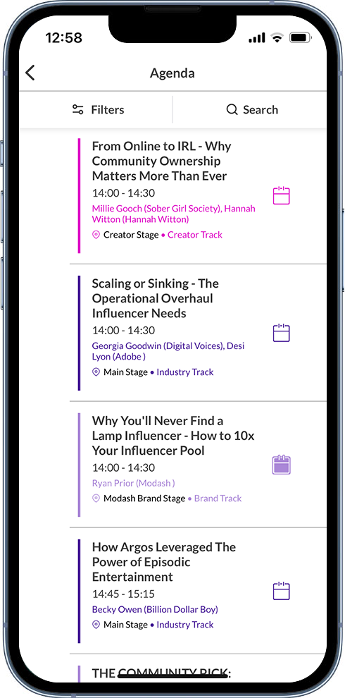 cf app agenda