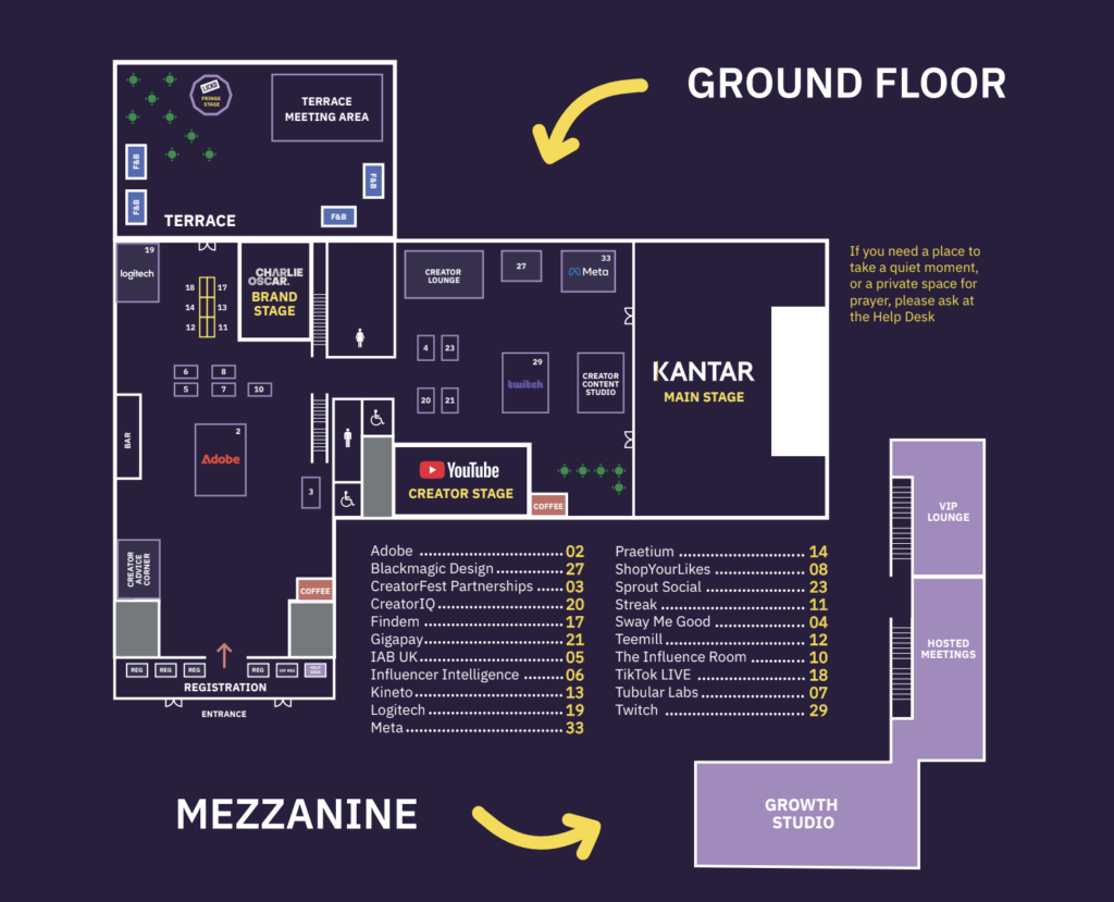 CreatorFest Map